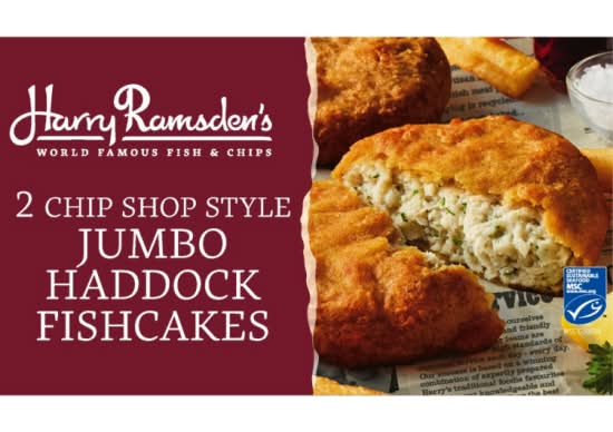 Harry Ramsden's Chip Shop Style Jumbo Haddock Fishcakes (2 pack)