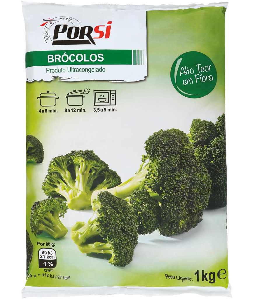 PorSi  - BrÃ³colos congelados, embalagem de 1 kg