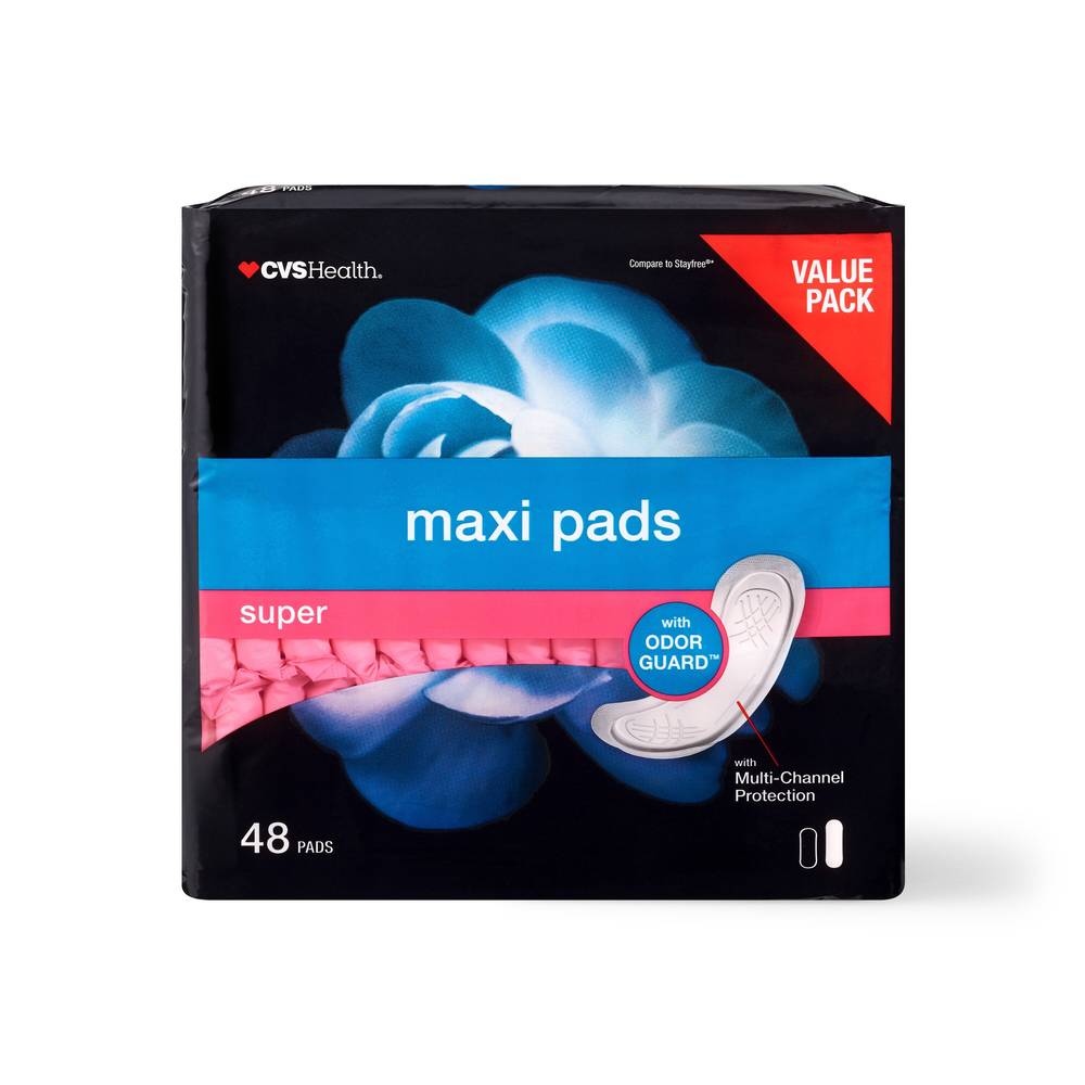 Cvs Health Maxi Pads, Super, 48 Ct