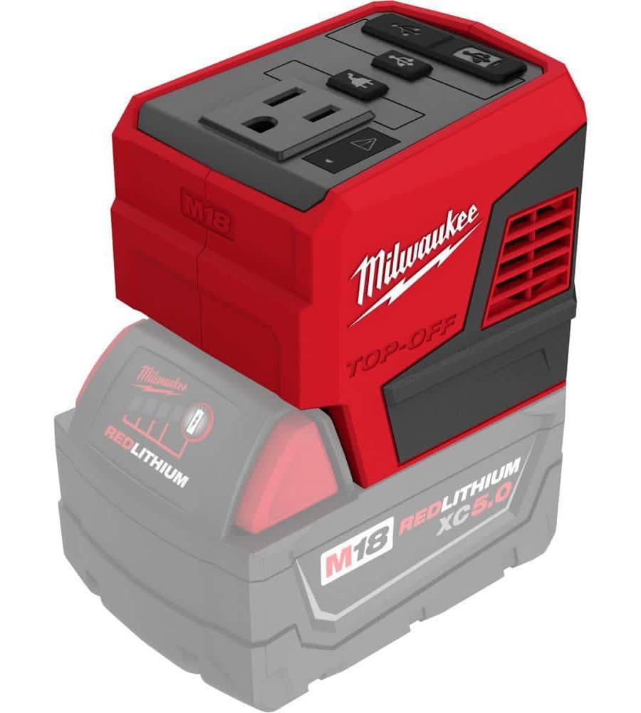 Milwaukee M18 18-Volt Lithium-Ion 175-Watt Powered Compact Inverter For M18 Batteries (Tool-Only)