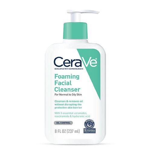 CeraVe Foaming Face Cleanser, Fragrance-Free Face Wash with Hyaluronic Acid - 8.0 fl oz