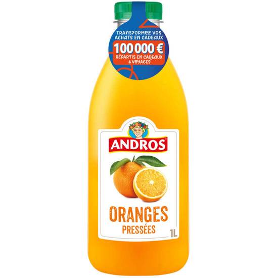 ANDROS - Jus d'Orange - Oranges pressées - 100% pur jus - 1l