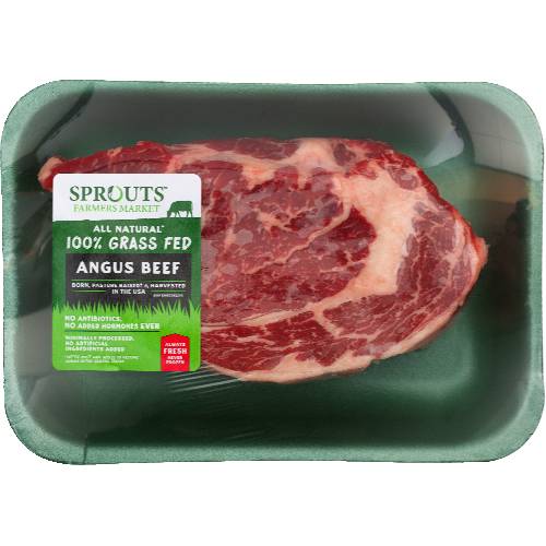 Sprouts 100% Angus Grass-Fed Boneless Ribeye Steak (Avg. 0.67lb)