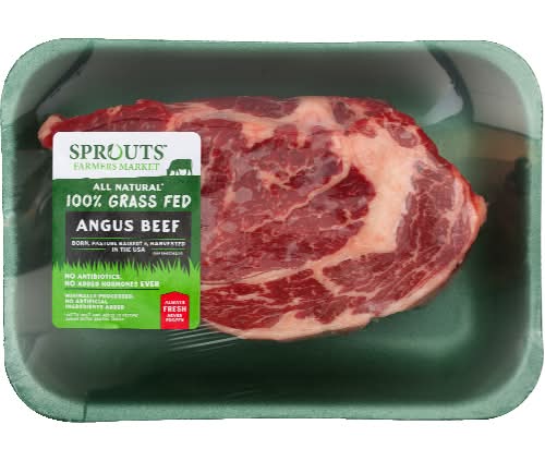 Sprouts 100% Grass-Fed Fresh Boneless Angus Beef Ribeye Steak (Avg. 0.85lb)