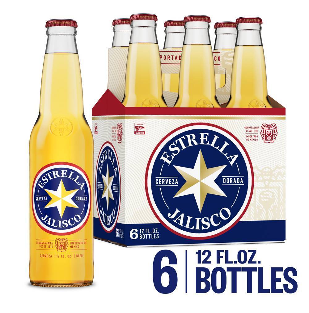 Estrella Jalisco Beer Bottle (6X12 Fl oz) (4.5% ABV)