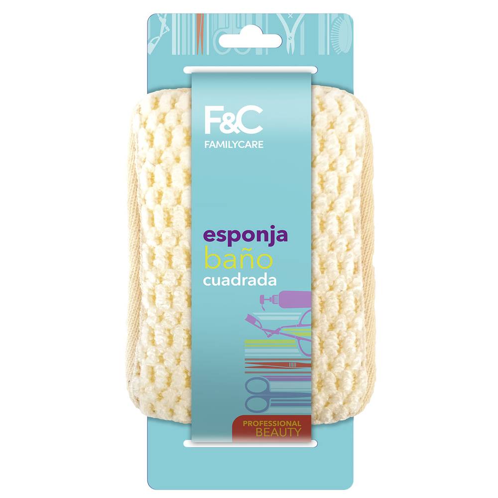 Family Care · Esponja tela baño cuadrada (50 g)