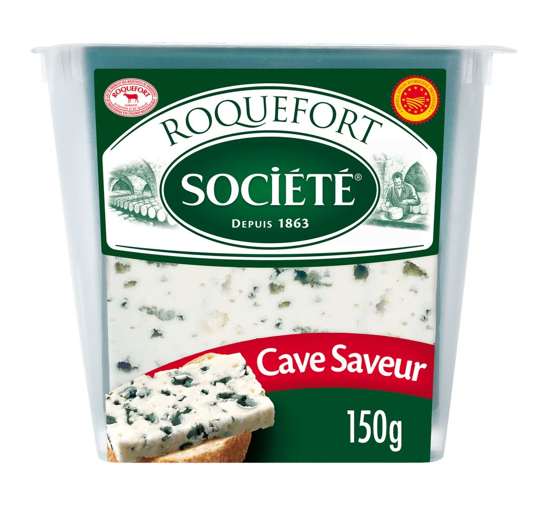 Société - Fromage roquefort au lait cru de brebis, cave (150g)