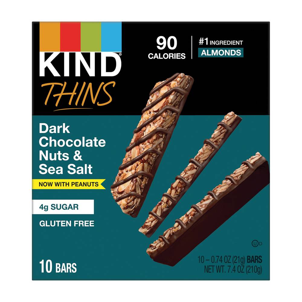 Kind Thins, Dark Chocolate Nuts & Sea Salt, 10 Ct