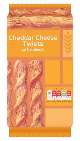 Sainsbury's Cheddar Cheese Twists (125g)