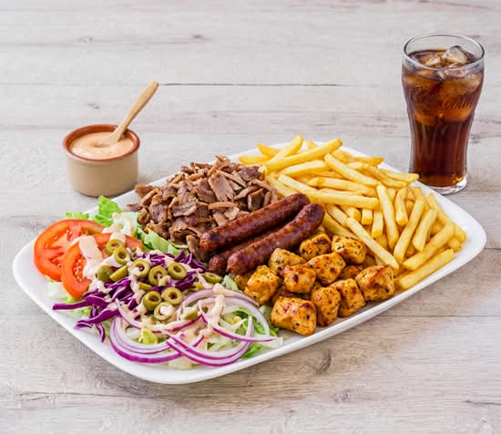 Menu assiette mixte 3 viandes