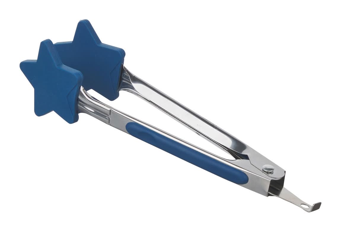 Patriotic Blue Star Shaped Mini Serving Tongs