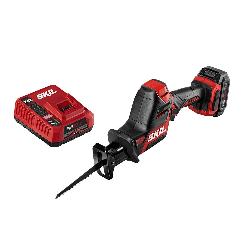 SKIL PWR CORE 12-volt 2-Amp Variable Brushless Cordless Reciprocating Saw (Charger and Battery Included) | RS582802