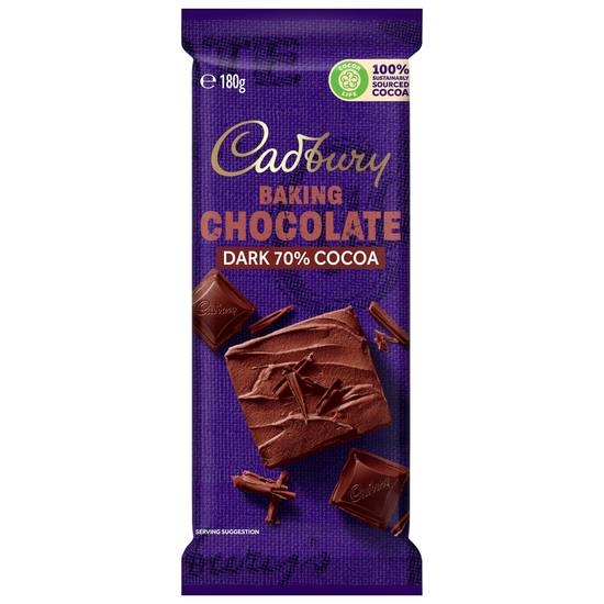 Cadbury Baking 70% Cocoa Dark Chocolate Block 180g