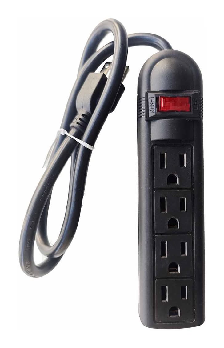 Pro Essentials 4 Outlet Power Strip 1 Ct