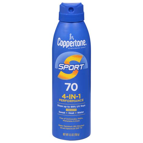 Coppertone Sport 4-in-1 Performance Sunscreen Spf 70