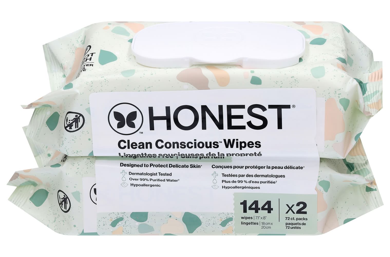 Honest Clean Conscious Wipes (2 x 144 ct)