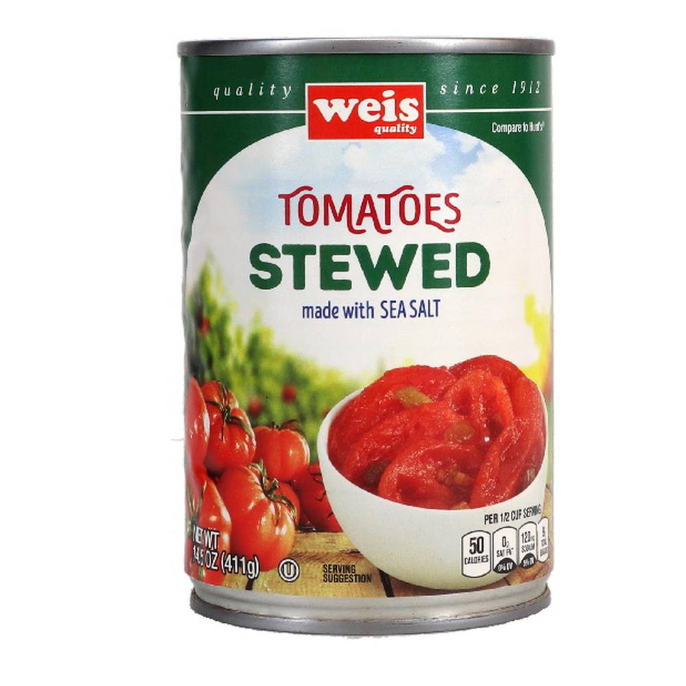 Weis Quality Stewed Tomatoes Made With Sea Salt (14.5 oz)