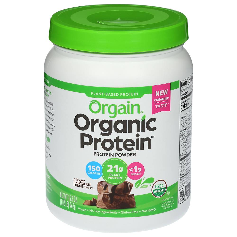 Orgain Organic Protein Powder, Creamy Chocolate Fudge (16.3 oz)