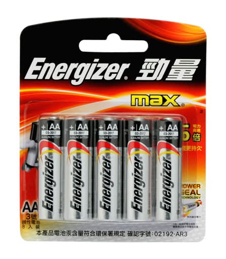 勁量鹼性電池AA 3號 8pcs <8PC個 x 1 x 1Card卡>