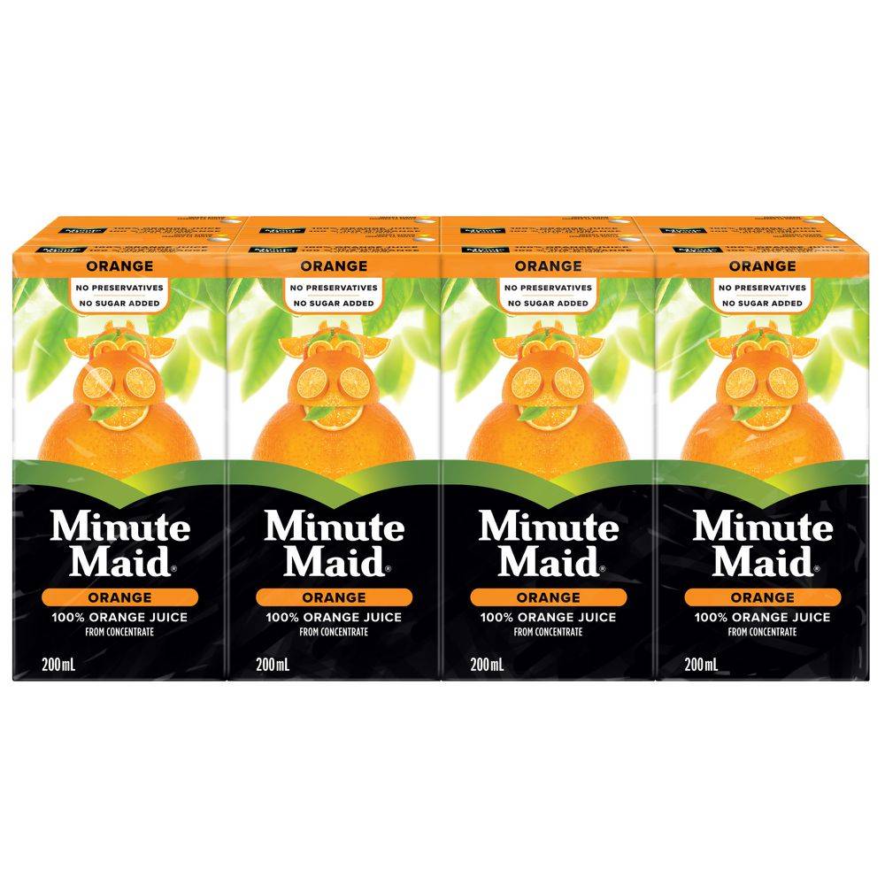 Minute Maid Orange Juice (8 ct, 200 ml)
