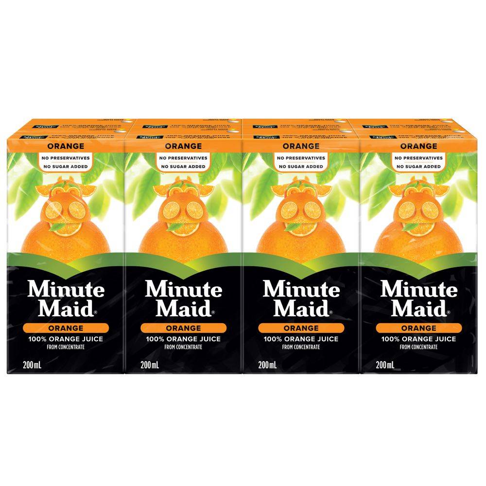 Minute Maid Orange Juice (8 x 200 ml)