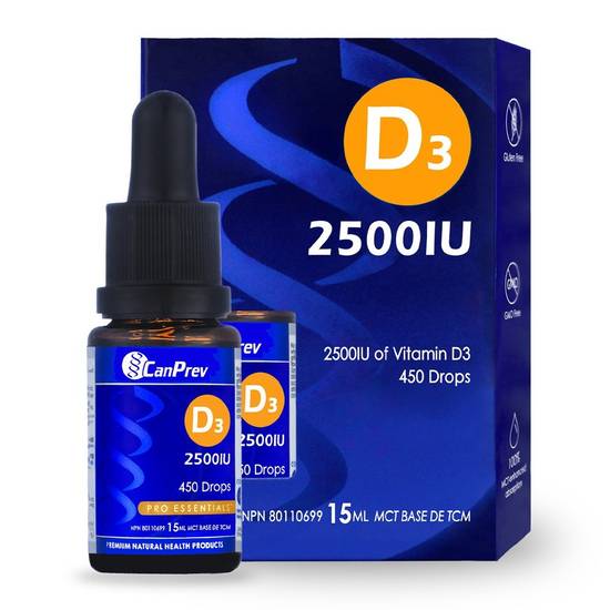 Canprev Vitamin D3 Drops 2500 Iu (15 ml)