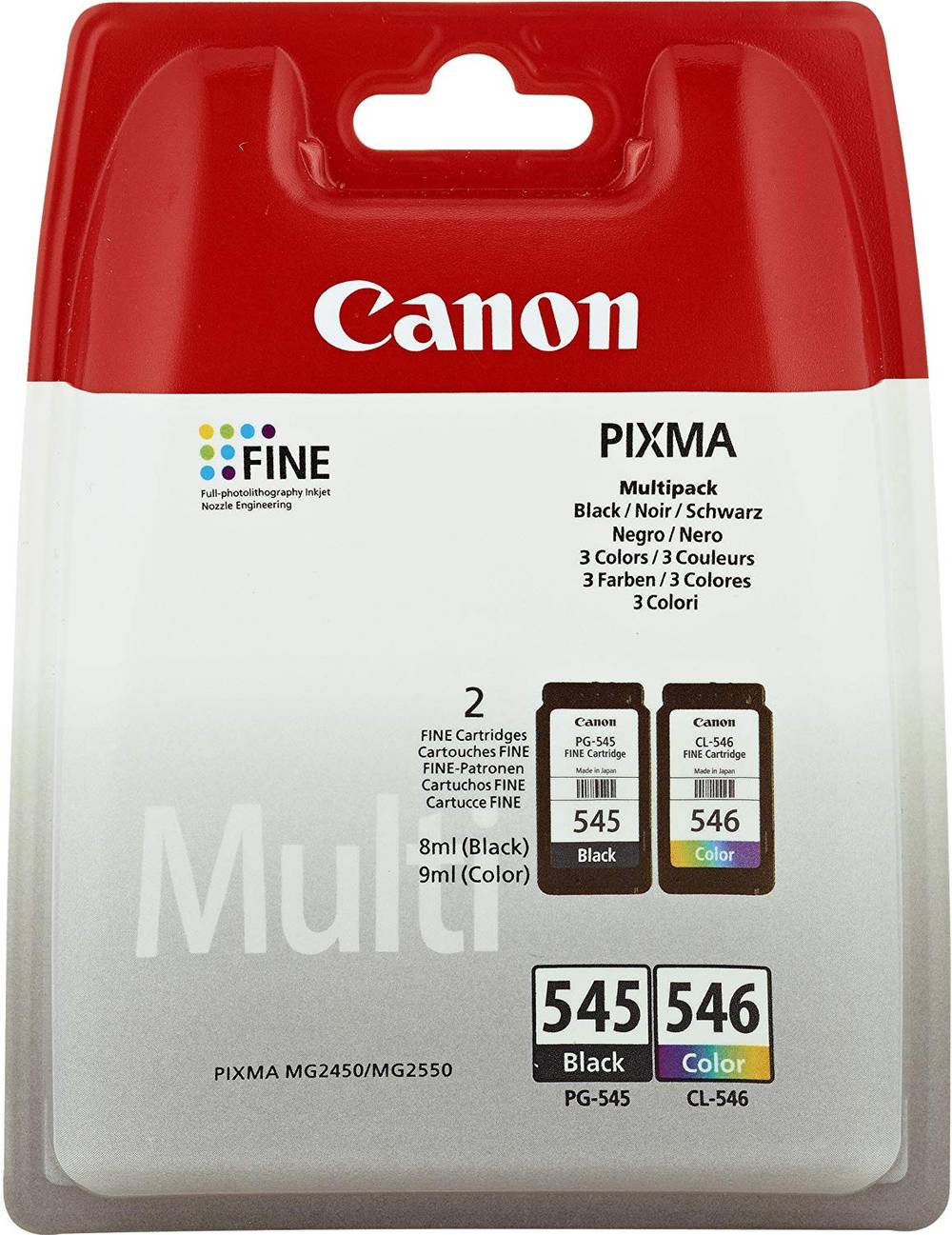 Canon - Cartouche d'encre pg-545, cl-546 noir et couleur