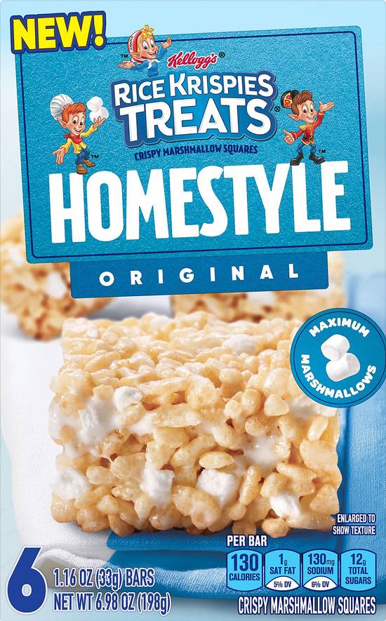 Kellogg's Rice Krispies Treats Homestyle Original Crispy Marshmallow Squares (6 ct)