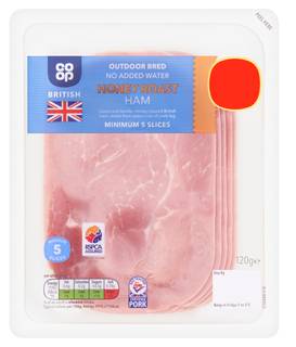 Co-op British Honey Roast Ham 5 Slices 120g
