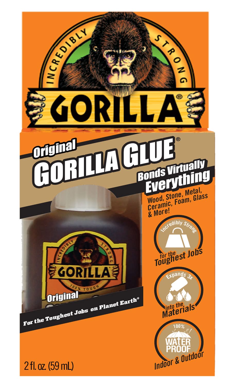 Gorilla High Strength Glue Tan Original Gorilla Glue 2 Oz
