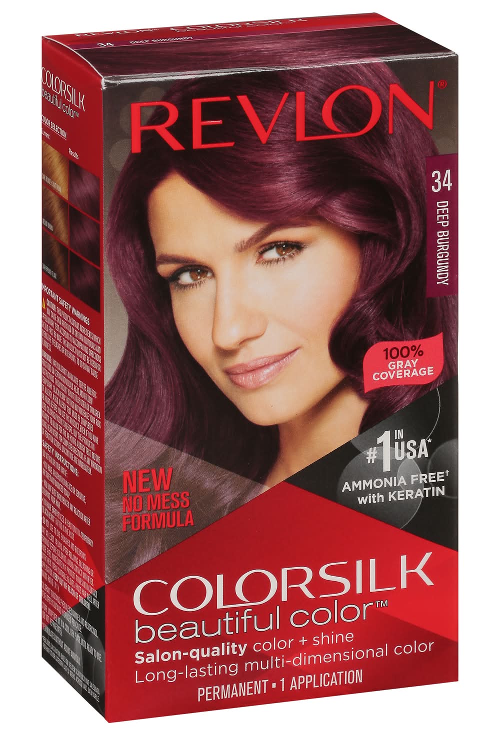 Revlon Colorsilk Beautiful Color Deep Burgundy 34 Permanent Hair Color (8 oz)