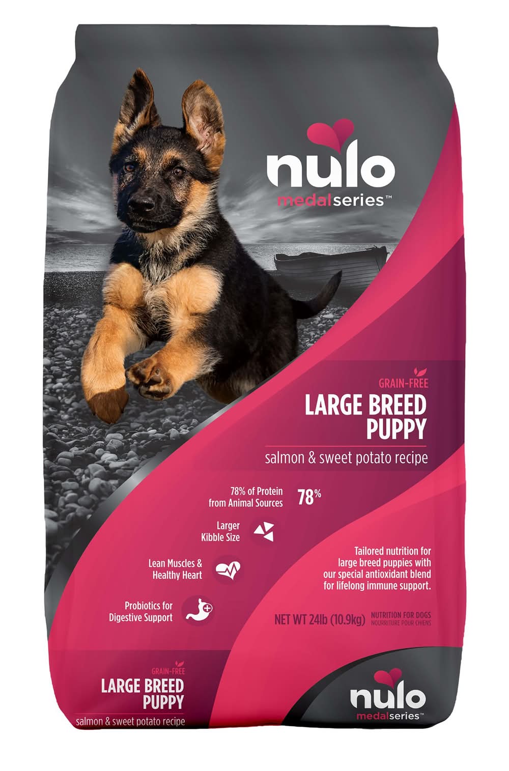 Nulo MedalSeries Large Breed Puppy Dry Dog Food - Salmon (Flavor: Salmon & Sweet Potato, Color: Assorted, Size: 24 Lb)