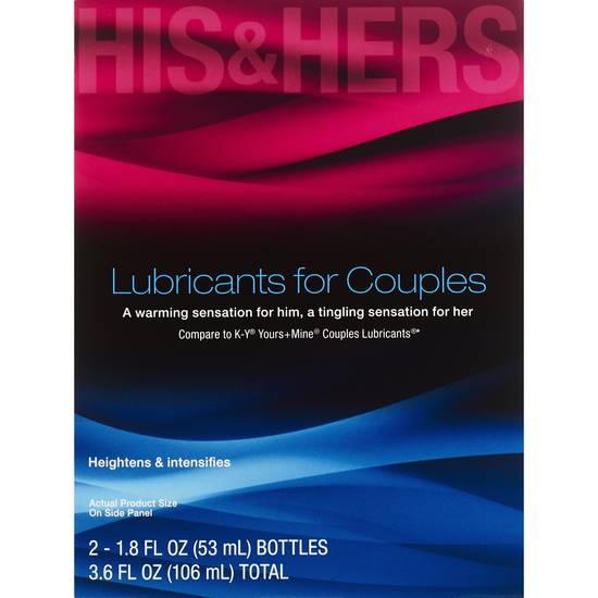 CVS Health His & Hers Lubricants for Couples, 1.8 OZ, 2 PK