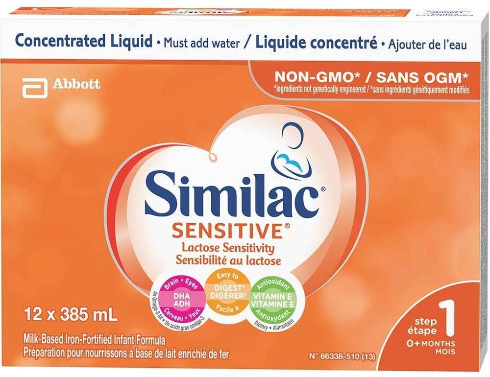Similac sensibilité au lactose, liquide concentré - lactose sensitivity concentrated liquid (12 x 385 ml)