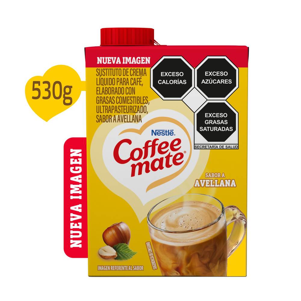 Coffee Mate · Sustituto de crema líquido para café sabor avellana (530 g)