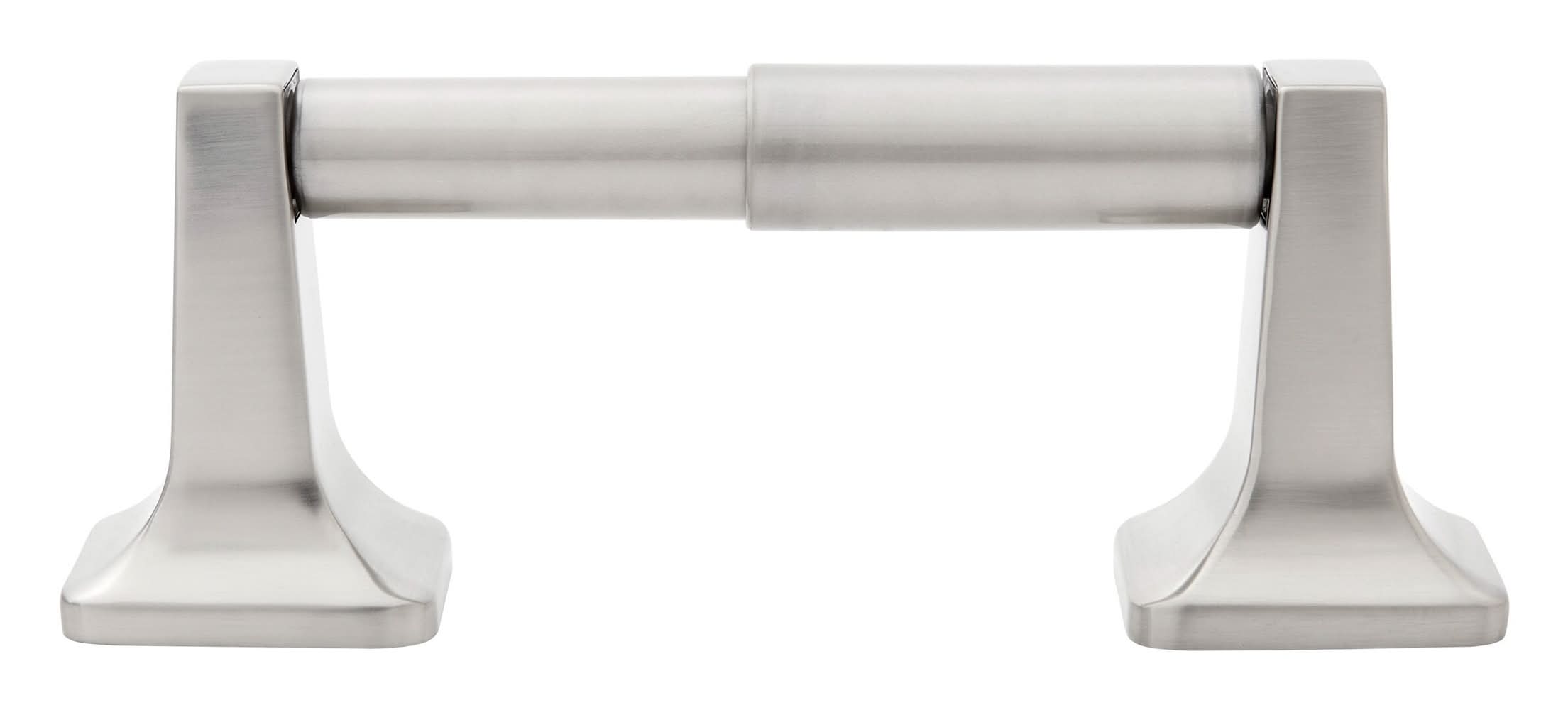 Project Source Seton Brushed Nickel Wall mount Spring-loaded Toilet Paper Holder 1 -Rolls