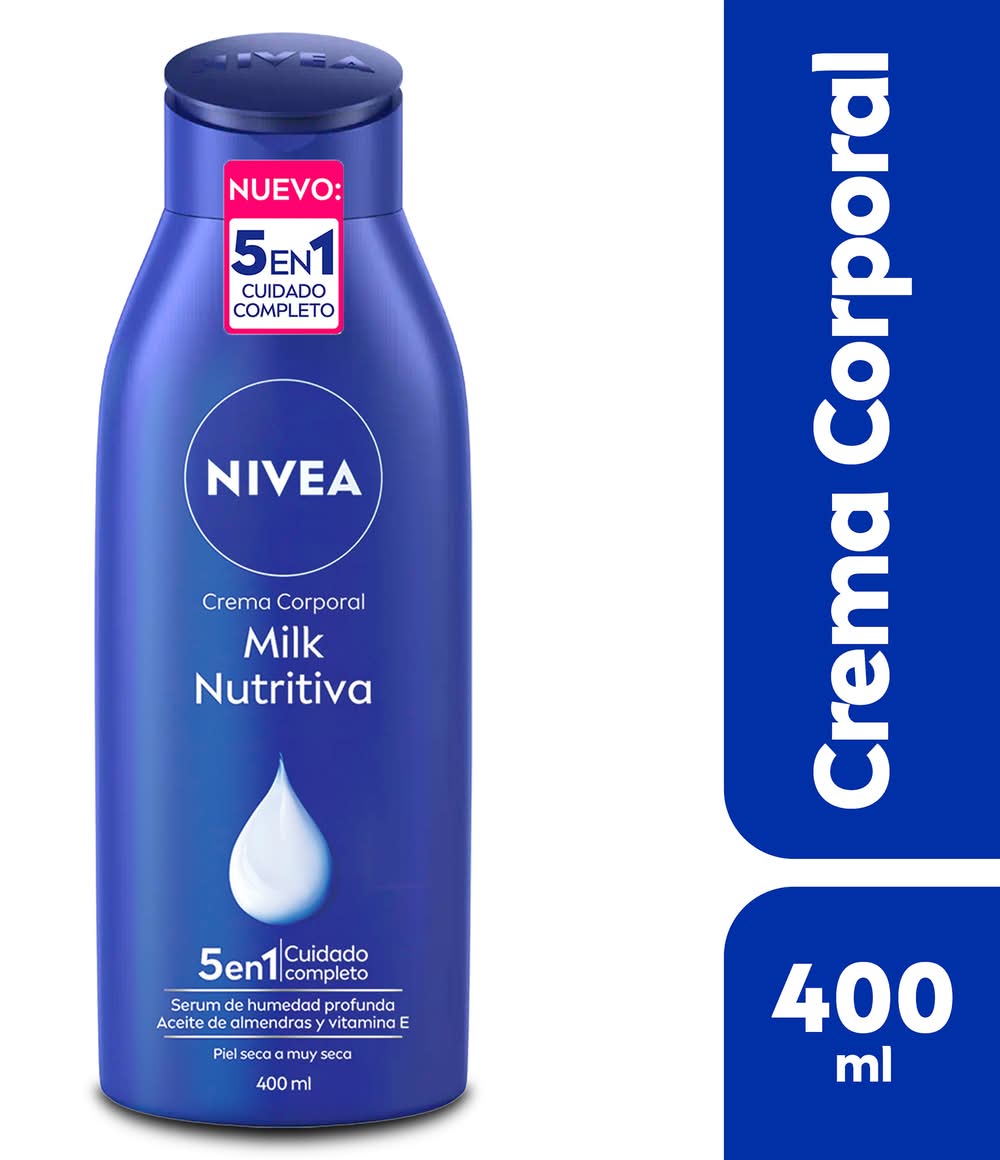 Nivea · Crema corporal 5 en 1 milk nutritiva (400 ml)