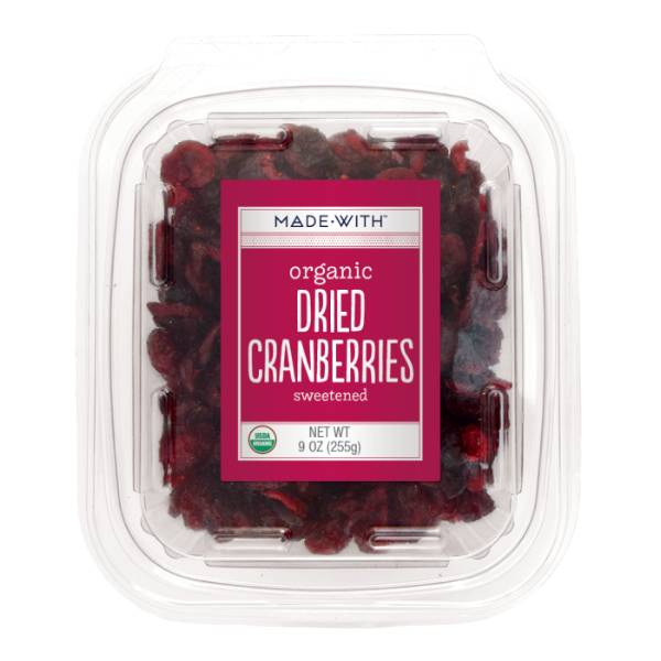 Made With Organic Dried Sweetened Cranberries Tub