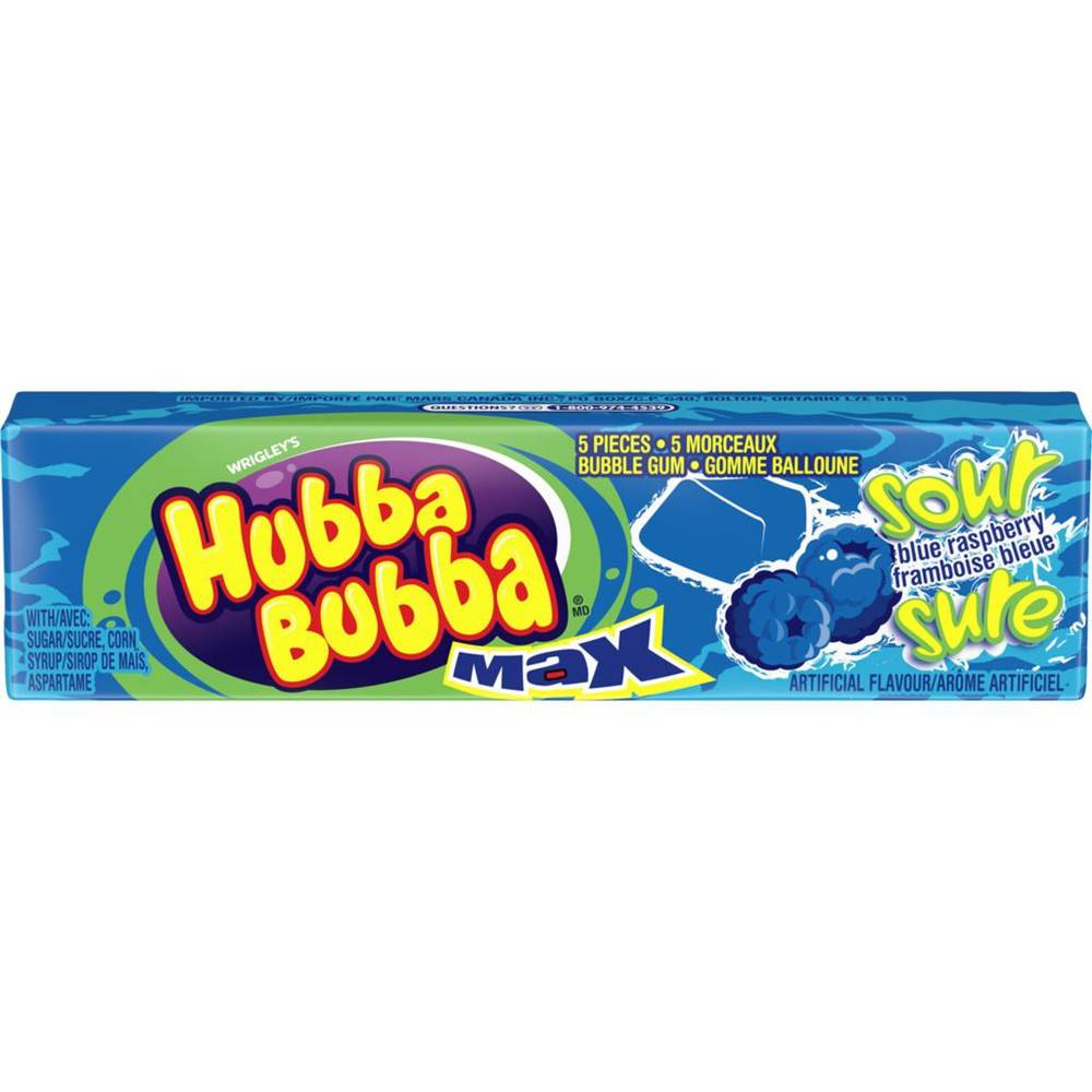 Hubba Bubba Max Sour Blue Raspberry Gum (40 g)