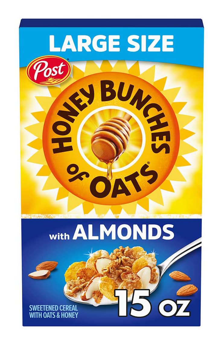 Post Honey Bunches Of Oats With Almonds Granola Clusters And Sliced Almonds 15 Oz Box