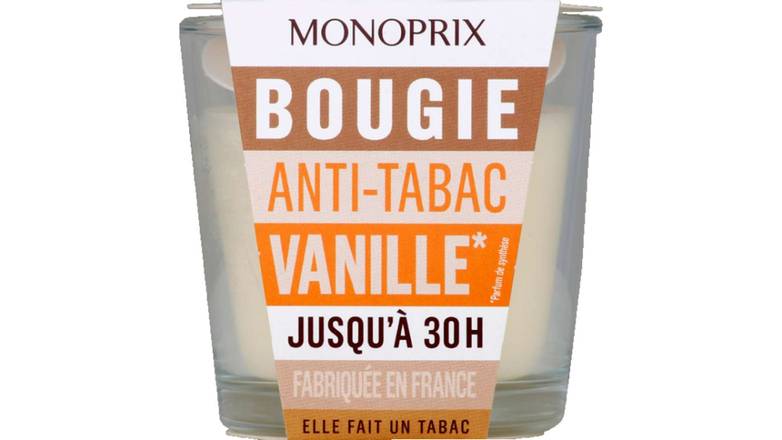 Monoprix - Bougie vanille anti tabac