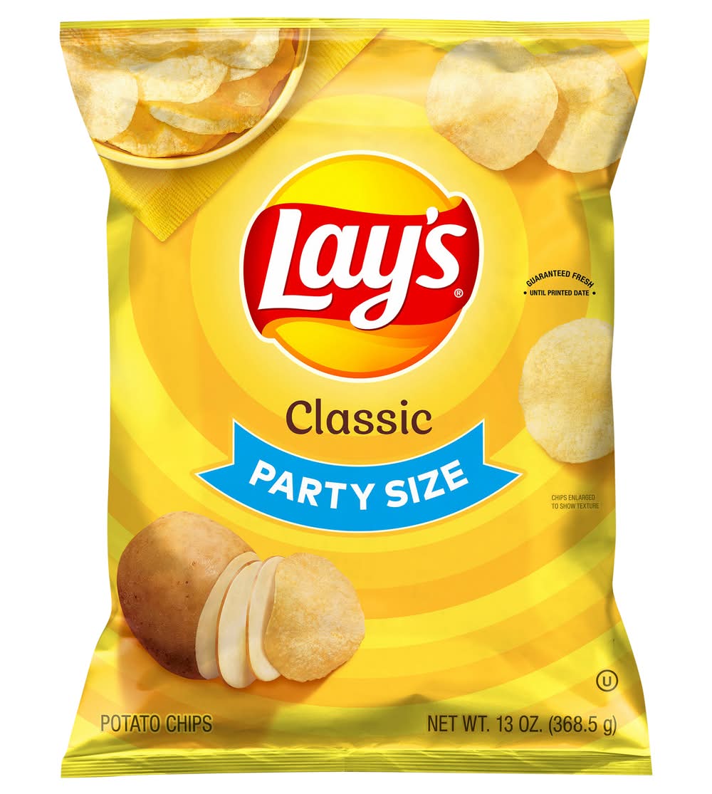 Lay's Gluten Free Party Size Potato Chips, Classic (13 oz)