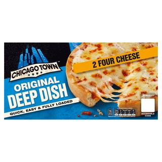 Chicago Town Fully Loaded Deep Dish 2 Four Cheese Pizzas 2 x 148g (296g)