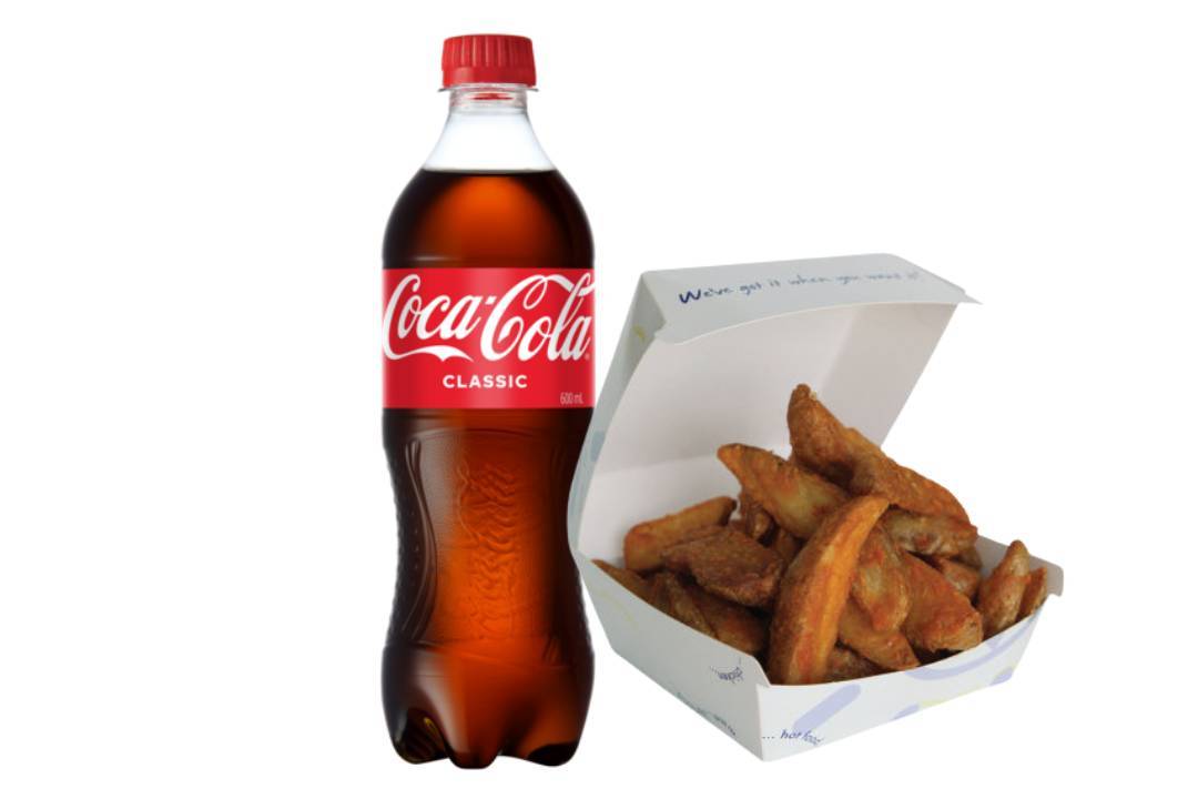 Coca Cola 600ml & Wedges