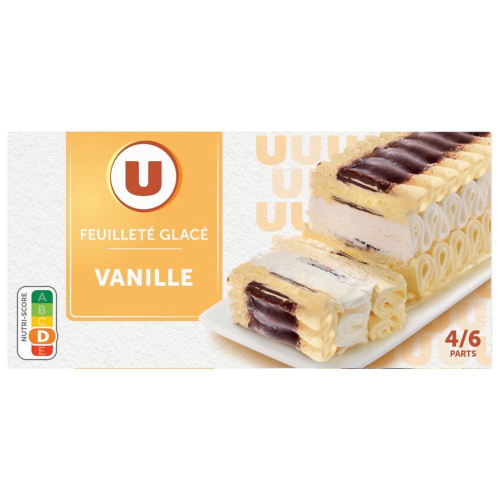 Les Produits U - Feilleté glacé, vanille (321g)