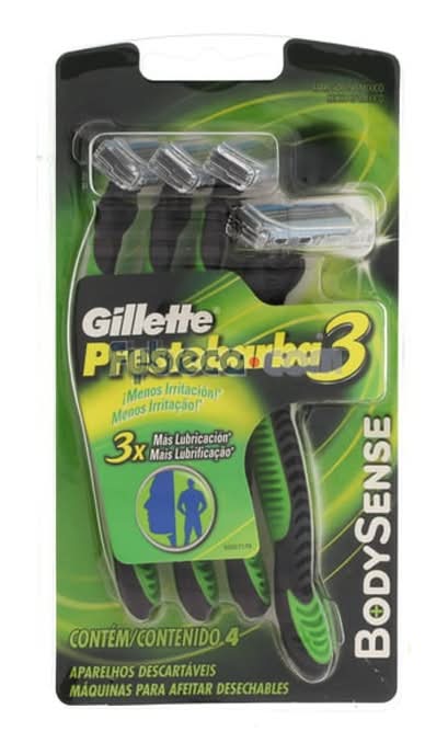Afeitado Desechables Gillette Prestobarba 3 Bodysense X4