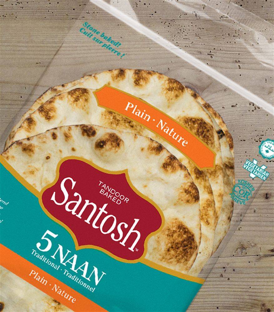 Santosh Naan Plain 5pk 500g