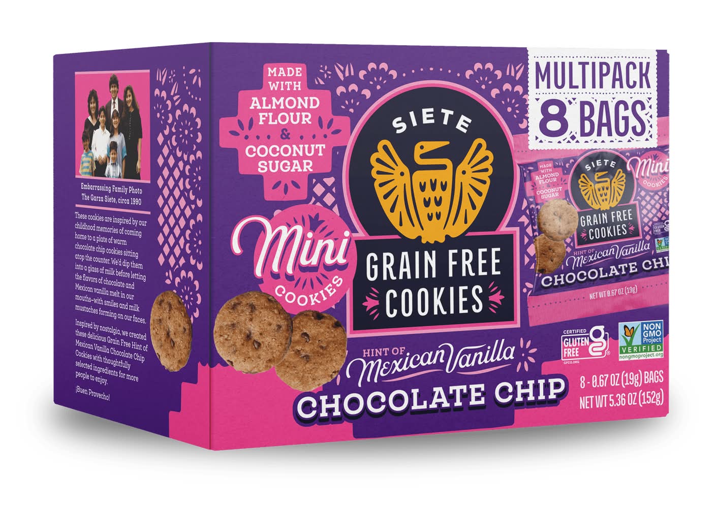 Siete Foods Mexican Chocolate Chip Cookie Multipack (8 x 0.67 oz)