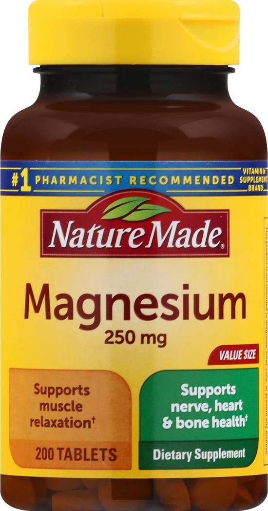 Nature Made Magnesium 250 mg Dietary Supplement (200 ct)