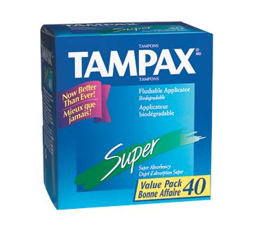 Tampax super (bte 40 un) - tampon, super unscented (40 ea)